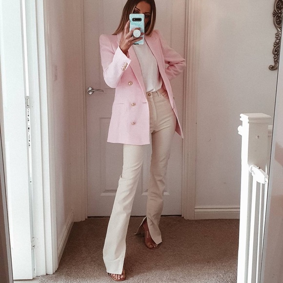 ✨BLOG FAV✨ NWT Zara Buttoned Textured Weave Blazer - Picture 10 of 13